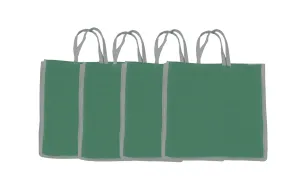 Natural handmade pure Green jute bag with Rectangular Shape (Set of 4)