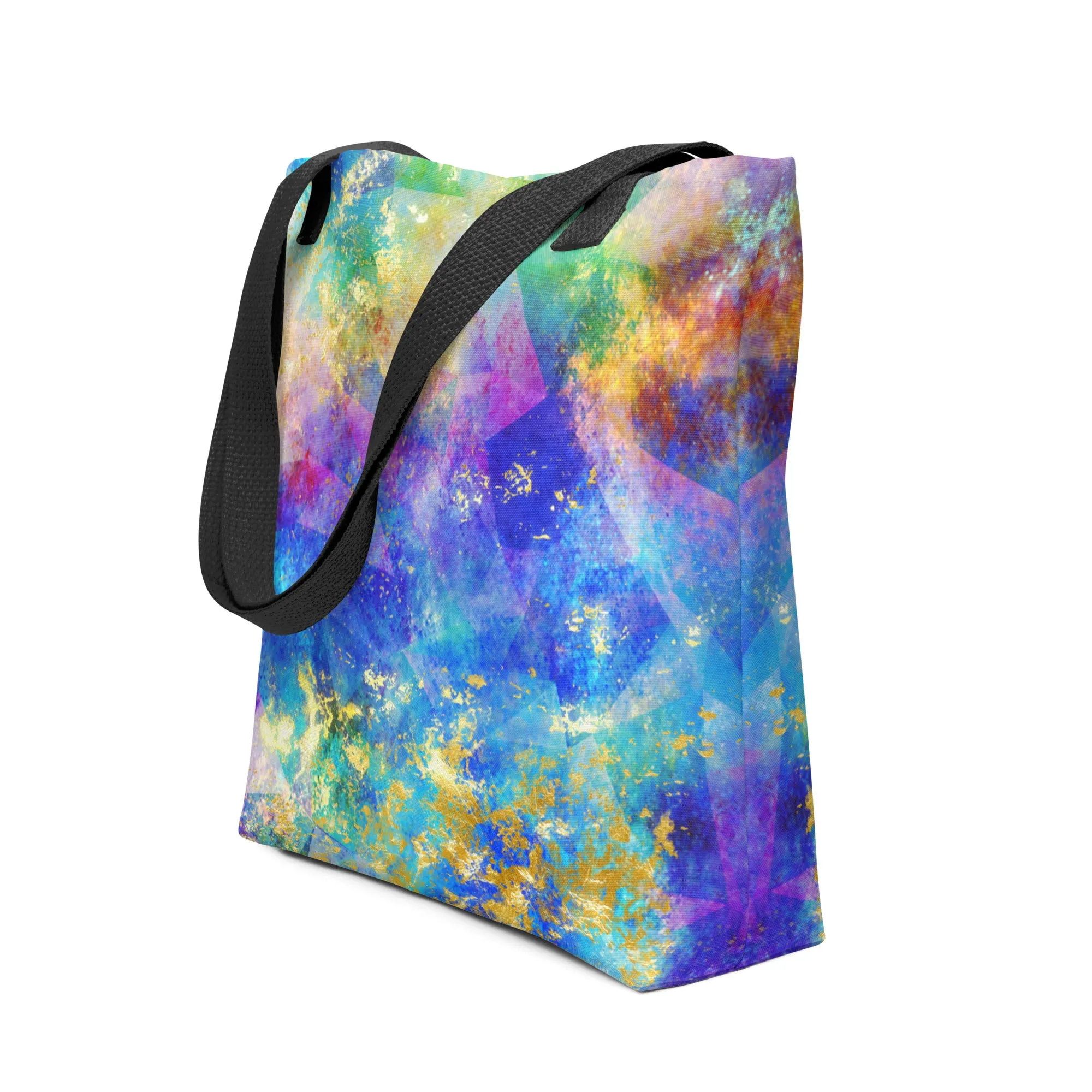 Neon Spongepaint All Over Print Tote Bag