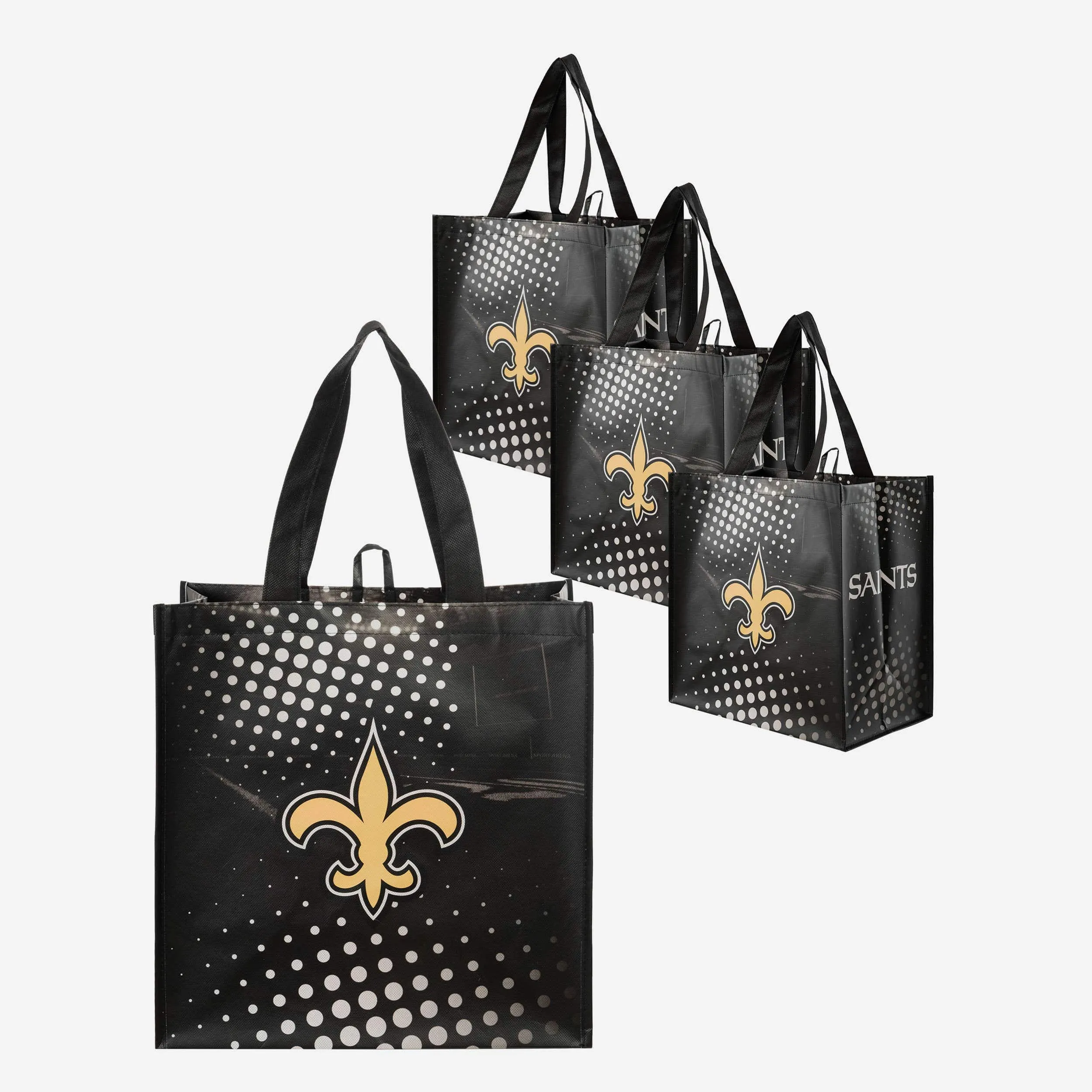 New Orleans Saints 4 Pack Reusable Shopping Bags