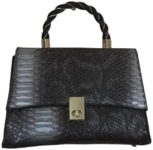 New Snakeskin Women Luxury Shoulder Crossbody Handbag-Luxury Snakeskin Print Leather Purse Evening Handbag (Gray)