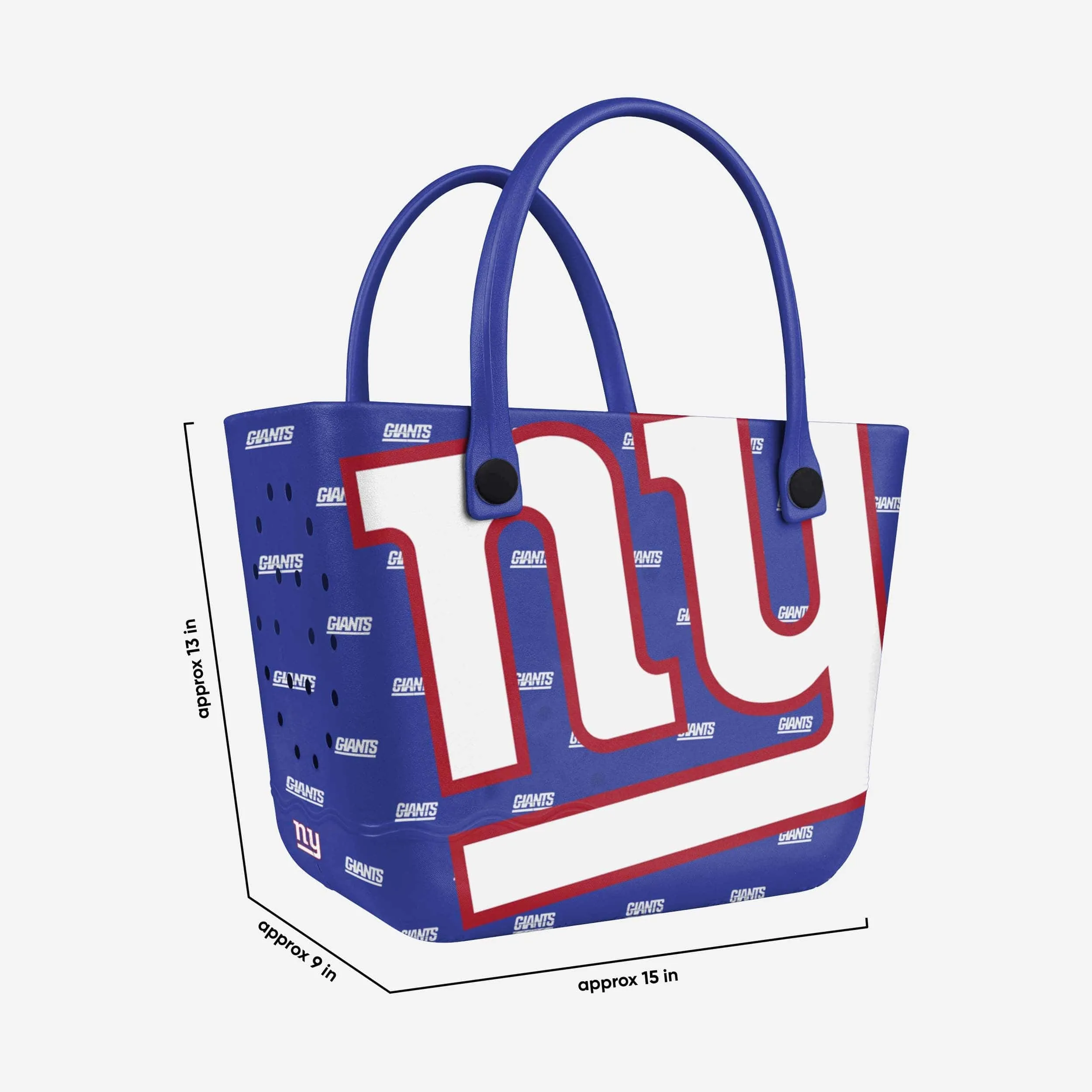 New York Giants Big Logo Mini Print Tailgate Tote Bag