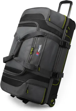 NewYork XPress Green 30" Rolling Duffel Bag Two Silent Wheels With Corner Covers