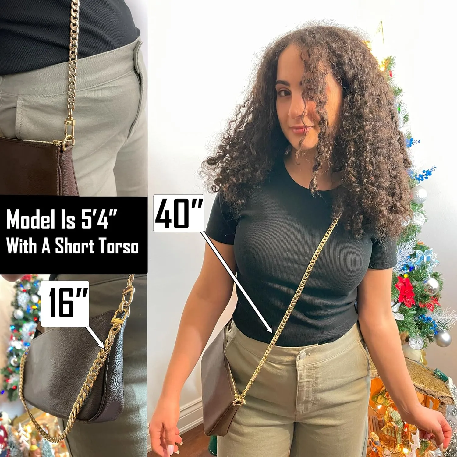 NEXT FASHION Purse Chain Strap Handle Shoulder Crossbody Metal Replacement 20CM - 120CM Selecting (Gold 40" / 100cm)