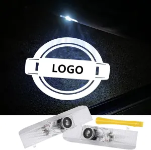 No Fade Car Door Lights Logo Compatible with Nissan, LED Welcome Lights Accessories for Altima Maxima Armada Titan Quest Pathfinder Terra (NS2-2pcs)