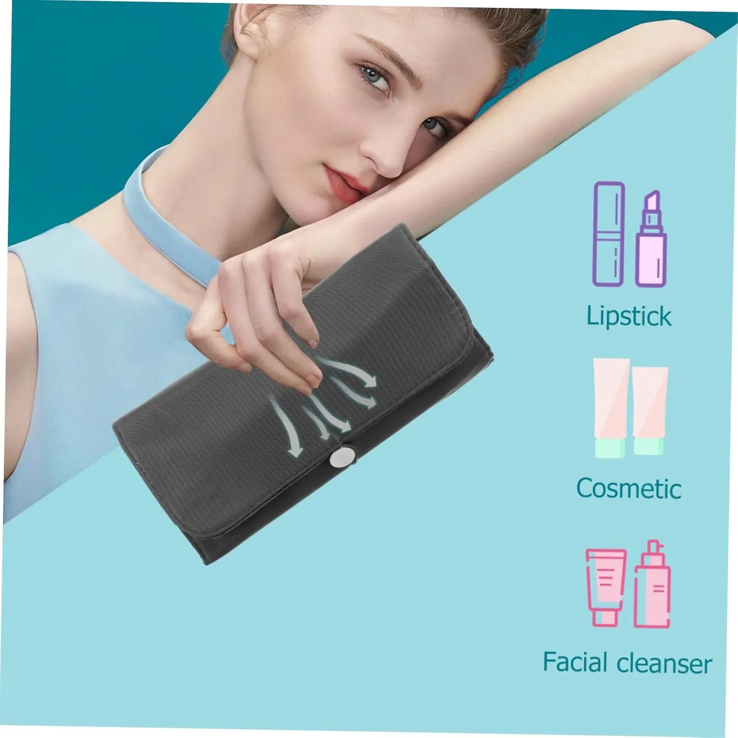 NOLITOY Travel Makeup Case Brush Bag Portable Makeup Organizer Cosmetic Brush Holder for Home