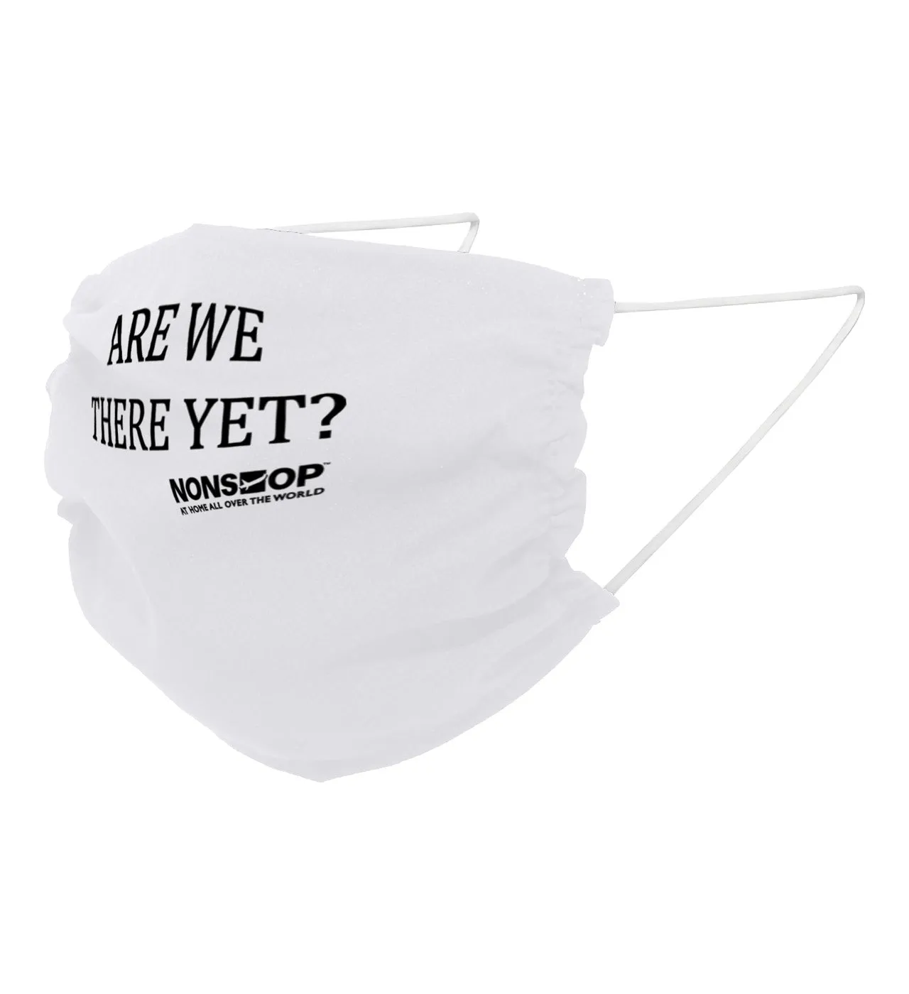 NONSTOP Fun Travel Quotes "Hiding My Excitement" Lightweight Travel Facemask