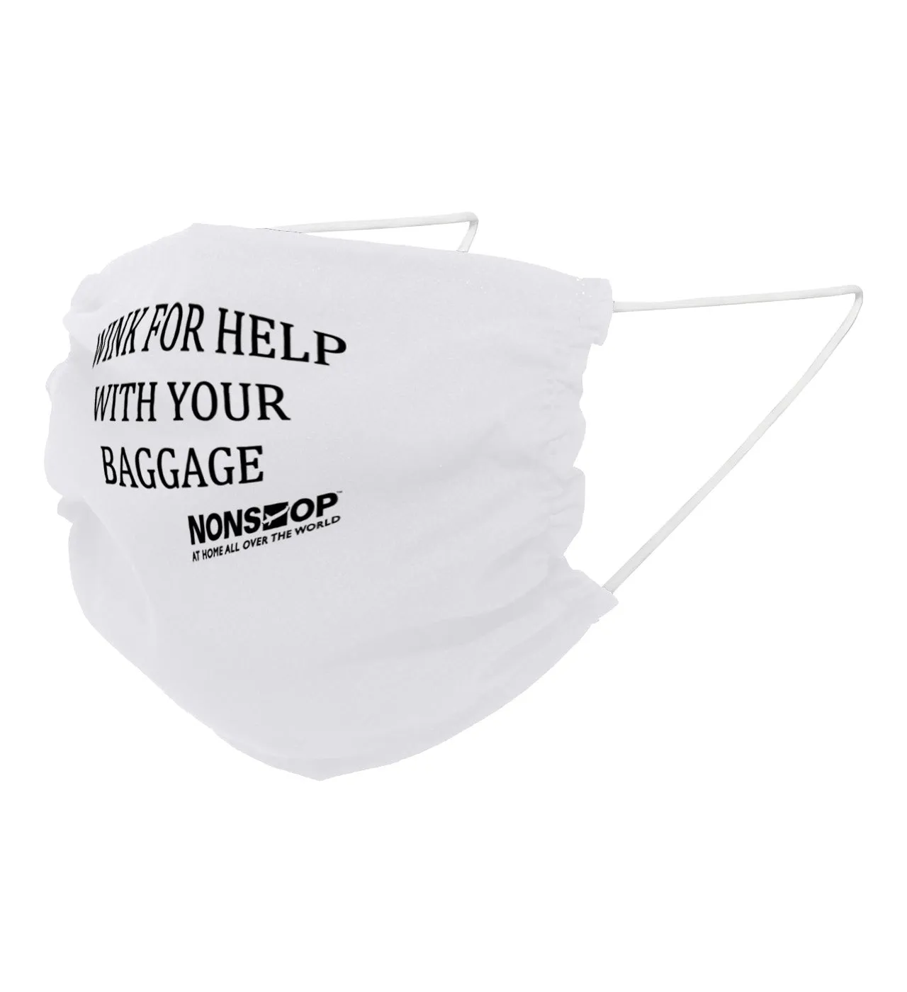 NONSTOP Fun Travel Quotes "Hiding My Excitement" Lightweight Travel Facemask