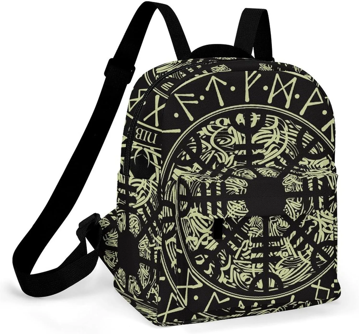Nordic Rune Compass Casual Women's Backpack, Lightweight, Waterproof, Versatile Daily Bag