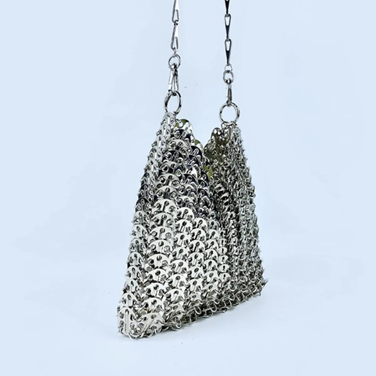 Novelty Metal Sequins Purse Hollow Out Metallic Evening Bag Glittering Ladies Crossbody Bag Beaded Bag for Party