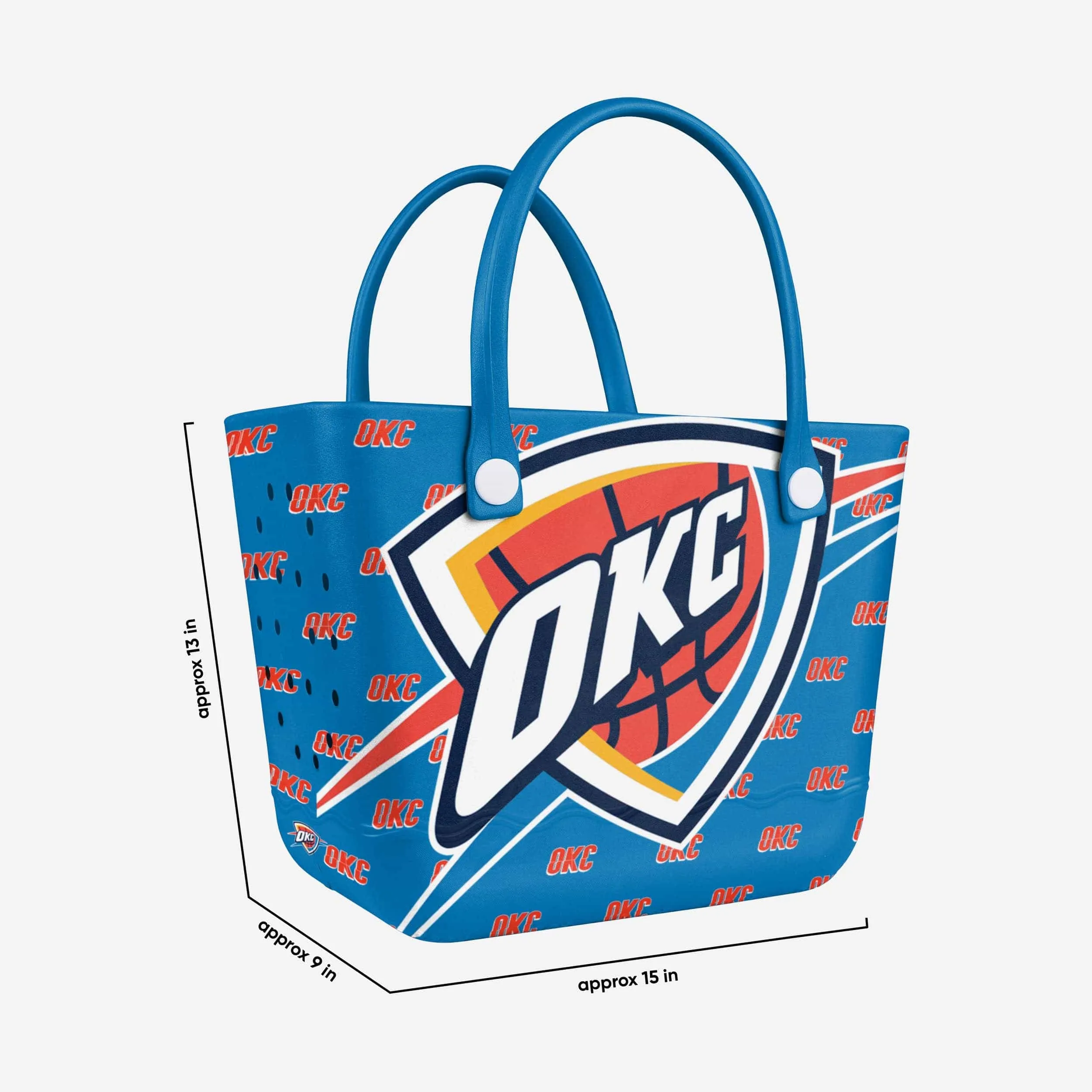 Oklahoma City Thunder Big Logo Mini Print Tailgate Tote Bag