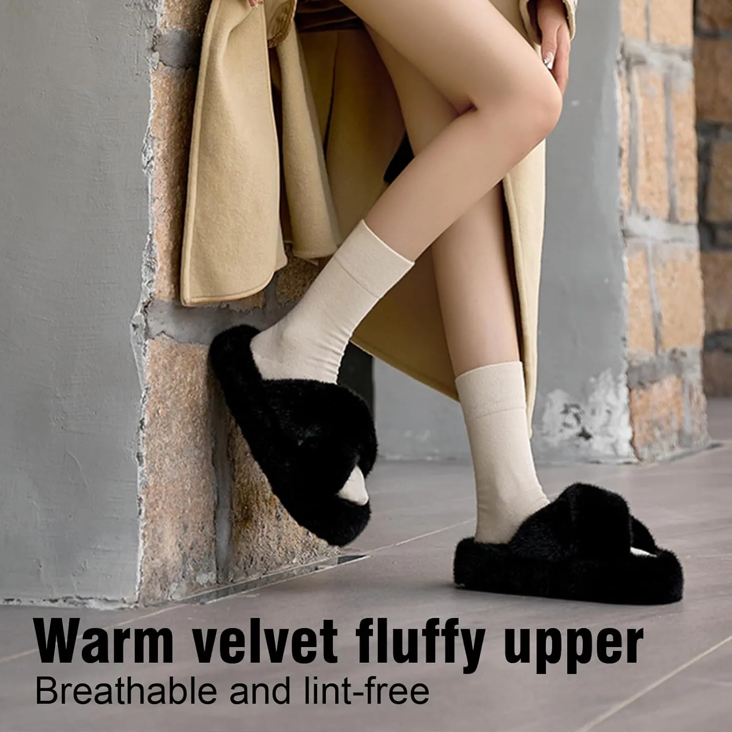Open Toe Slippers For Women House Platform Cute Indoor Bedroom Fuzzy Shoes Home Summer Height-Increasing Slippers Cozy Fluffy Outdoor Bridal Bridesmaid Slides Trendy Gift