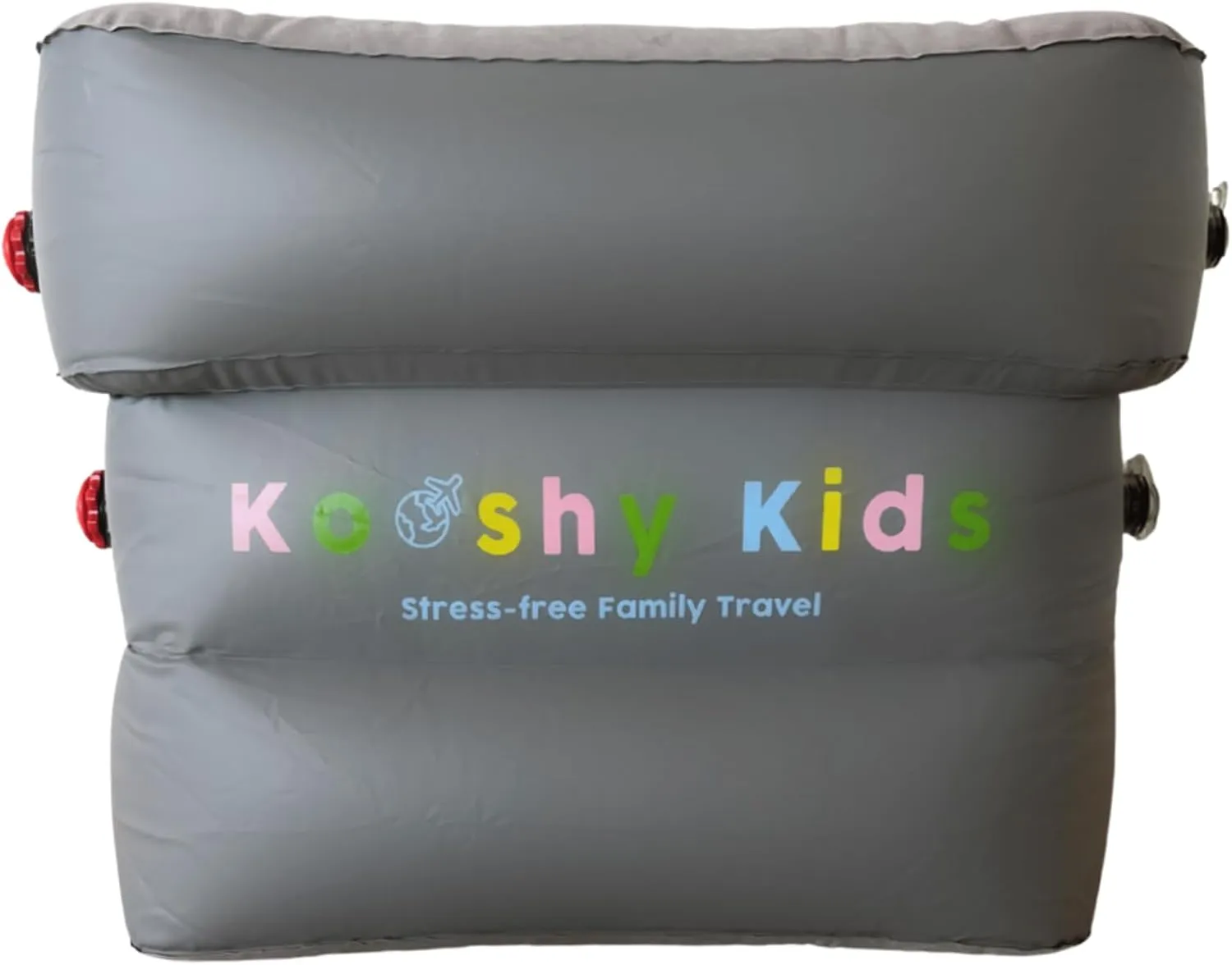 Original Premium Kooshion – Compact Inflatable Travel Cushion for Kids – Dual Air Chambers, Rapid Deflation, Lightweight, Airline-Friendly, Ideal for Flights, Cars, and Road Trips