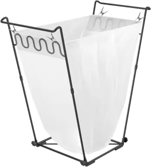 Outdoor Garden Trash Bag Holder Frame - Leaf Bag Support Stand Multi-Use Metal Garbage Bags Holder Holds 30-45 Gallons Bag for Camping Leaves, Gardening Party, Yard Weeding (Matte Black)