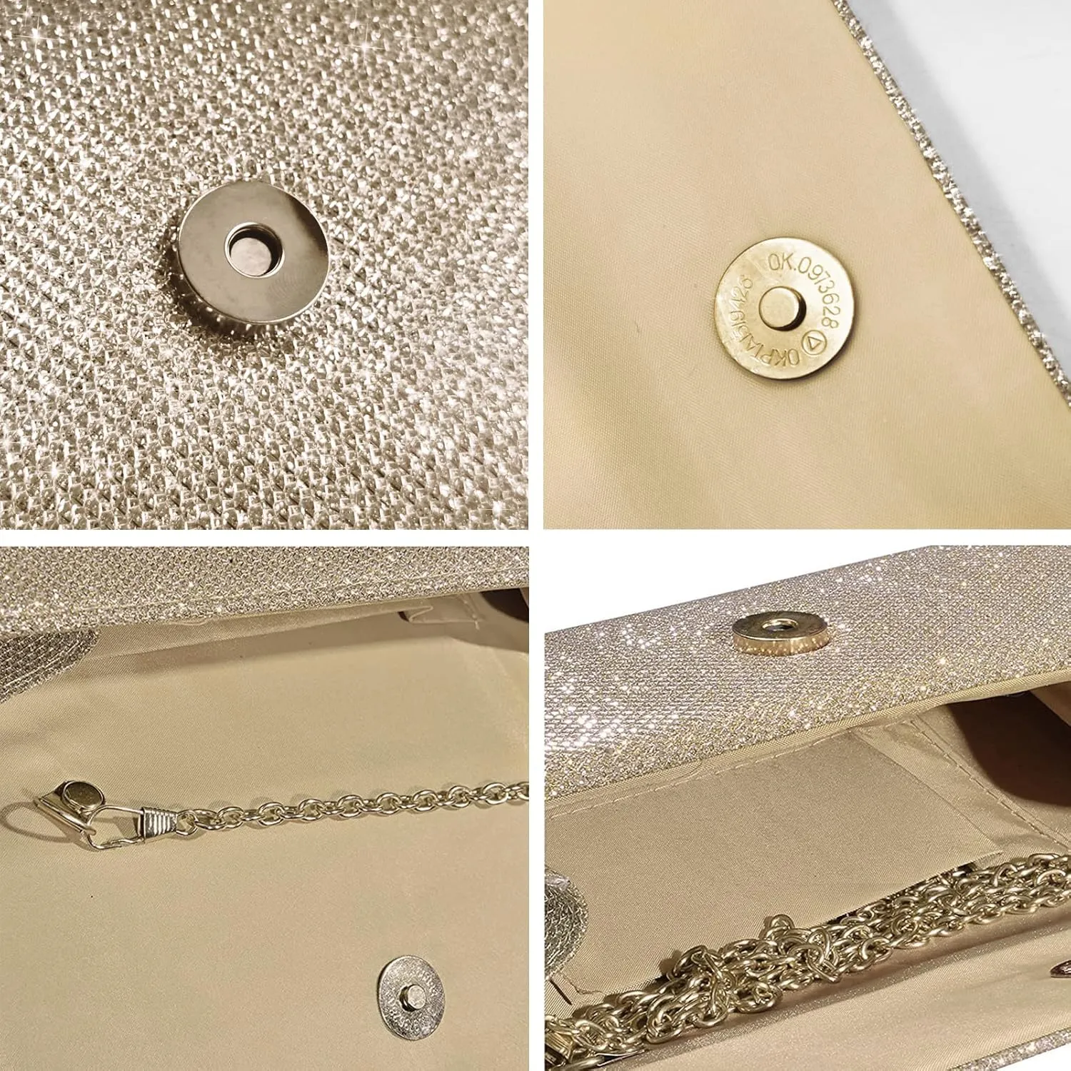 Outrip Women's Evening Bag Clutch Purse Glitter Party Wedding Handbag with Chain