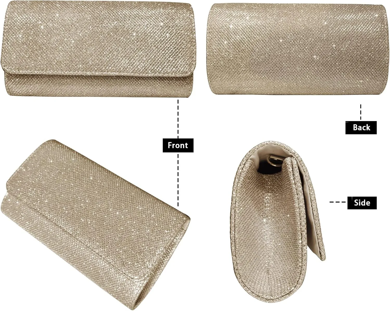 Outrip Women's Evening Bag Clutch Purse Glitter Party Wedding Handbag with Chain