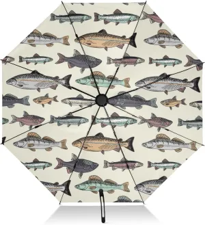 Oyihfvs Automatic Umbrella, Folding Umbrella Reinforced Anti-UV Sun rain Auto Open/Close