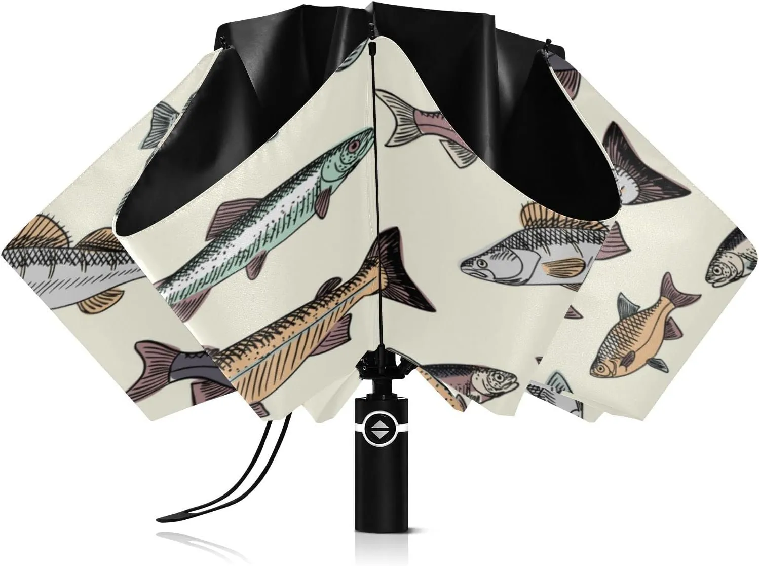 Oyihfvs Automatic Umbrella, Folding Umbrella Reinforced Anti-UV Sun rain Auto Open/Close