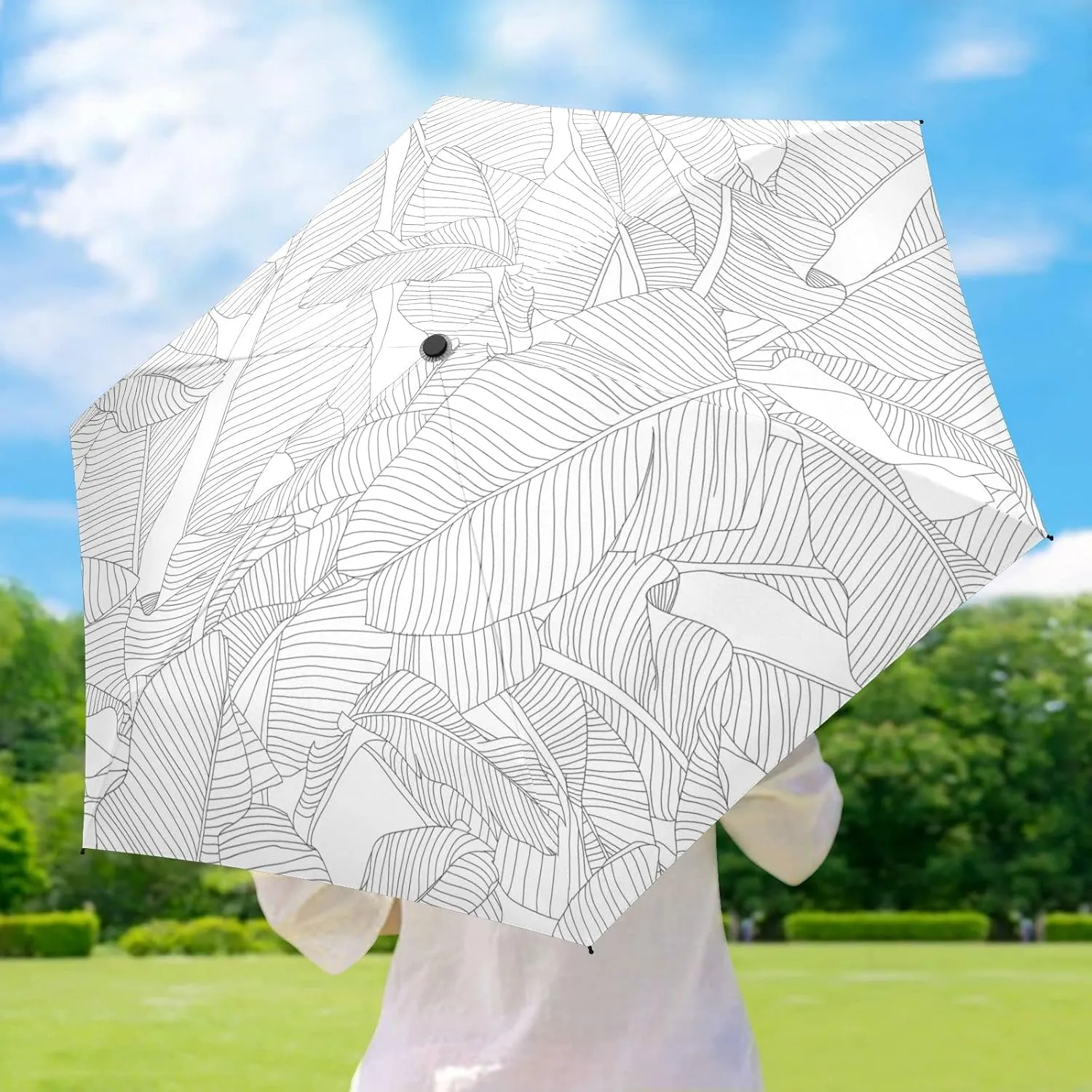 Oyihfvs Parasol Folding Umbrella, Reinforced Windproof Waterproof, Portable Compact Anti-UV Sun Rain Protection for Travel Outdoor