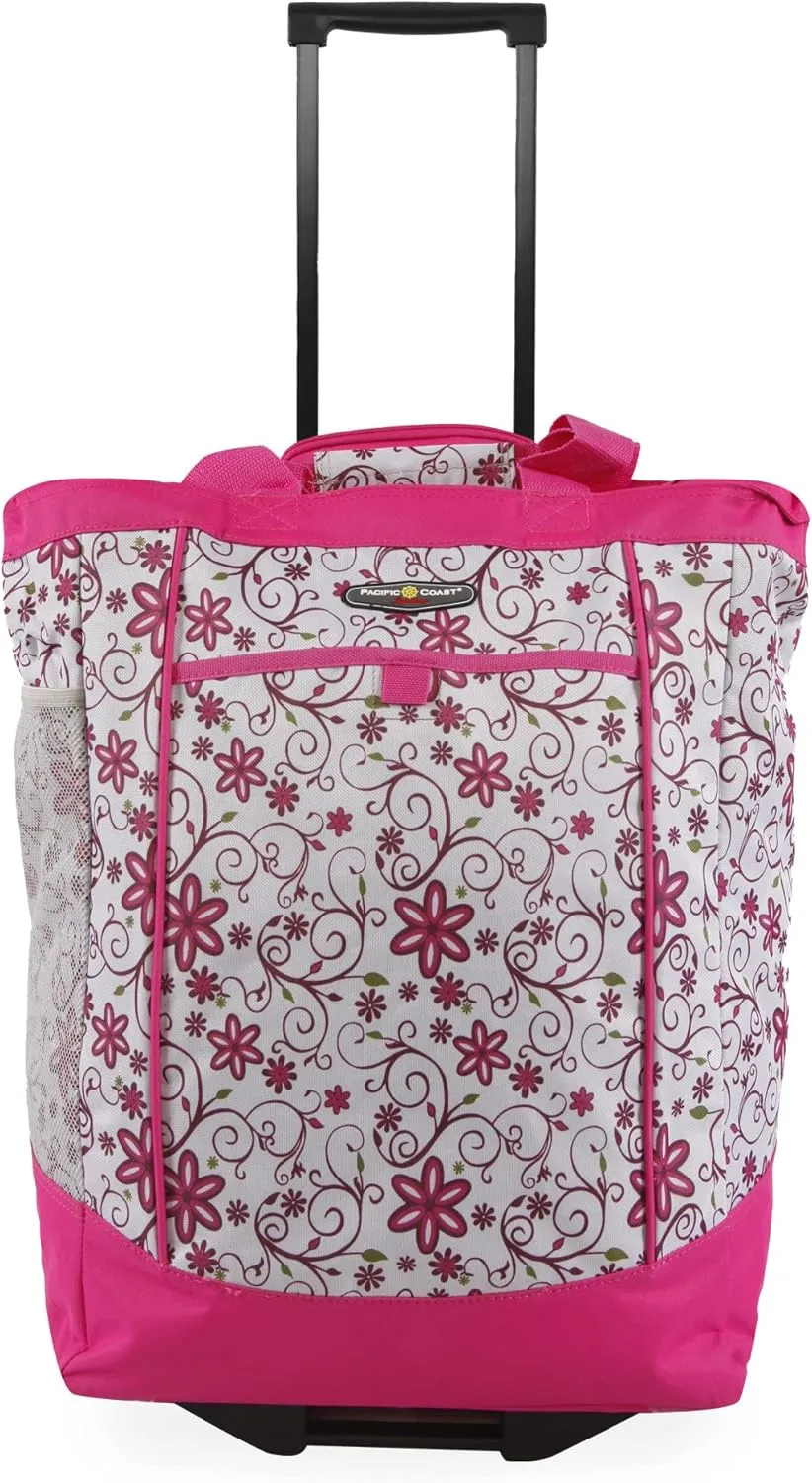Pacific Coast Signature Large Rolling Shopper Tote Bag