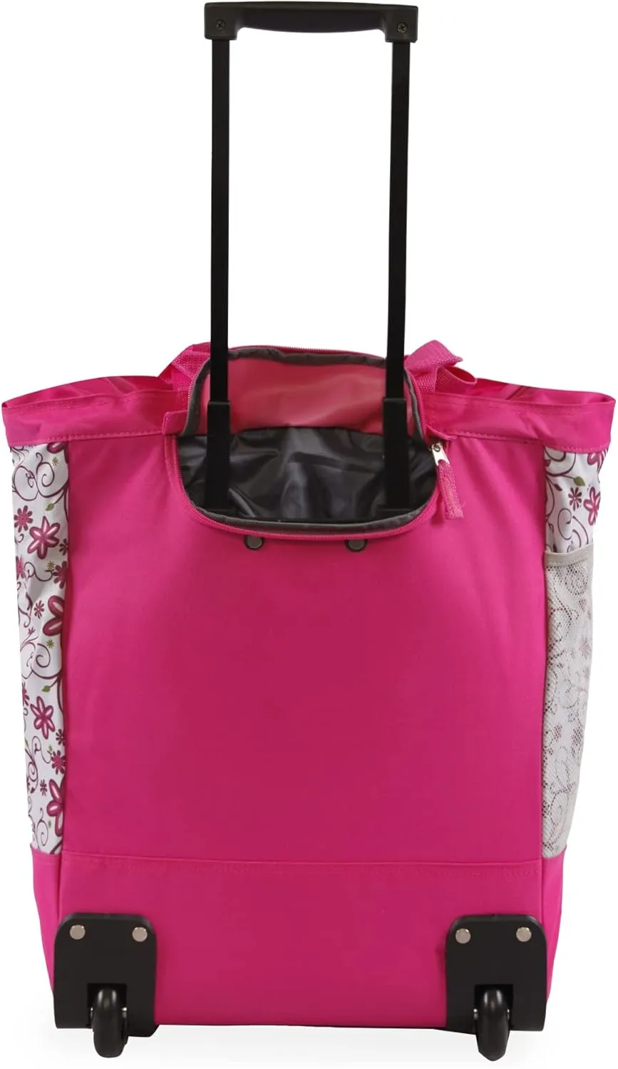 Pacific Coast Signature Large Rolling Shopper Tote Bag