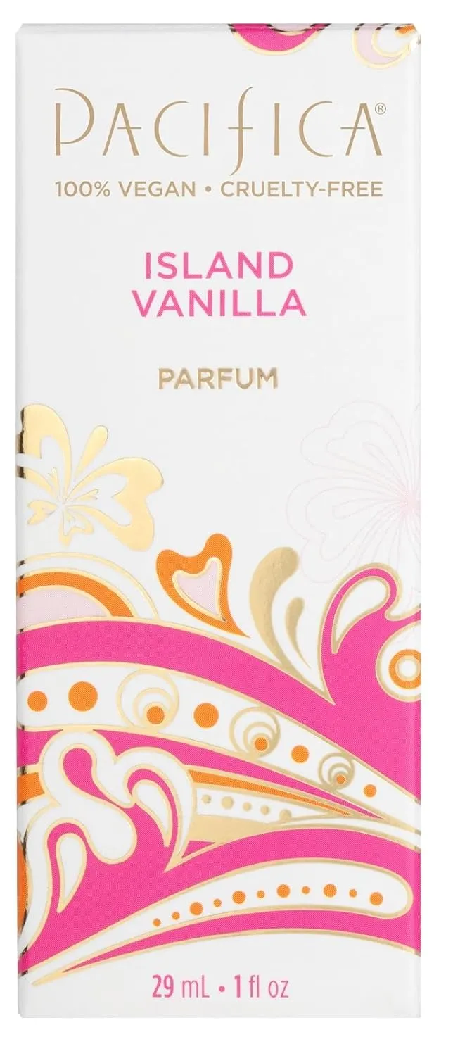 Pacifica Island Vanilla Perfume – Clean Vanilla Fragrance for Women - Warm Tropical Aroma - Long-Lasting Clean Beauty Non Toxic Scent, Vegan & Cruelty-Free, 1 oz Travel-Friendly Spray