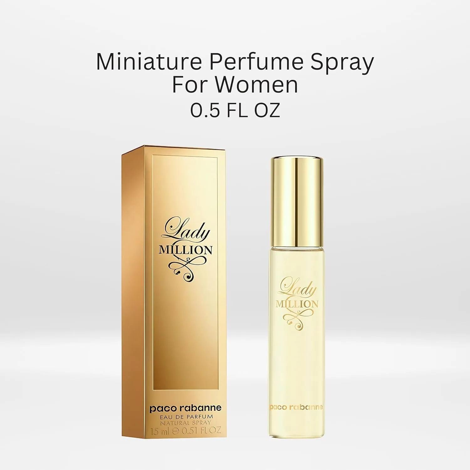 Paco Rabanne Lady Million EDP Perfume Spray for Women, 0.51 Fl Oz