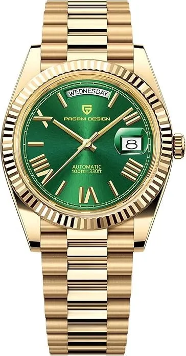 Pagani Design 1752 DD36 Luxury Men's Automatic Mechanical Watch, Sapphire Glass, Day Date Watch, Seagull Caliber ST16, 100m Water Resistant