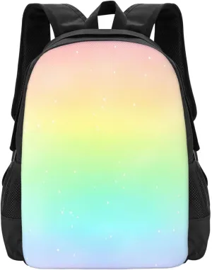 Pastel Rainbow Lightweight Packable Backpack Travel Casual Large Capacity Daypack Foldable Backpack For Men Women