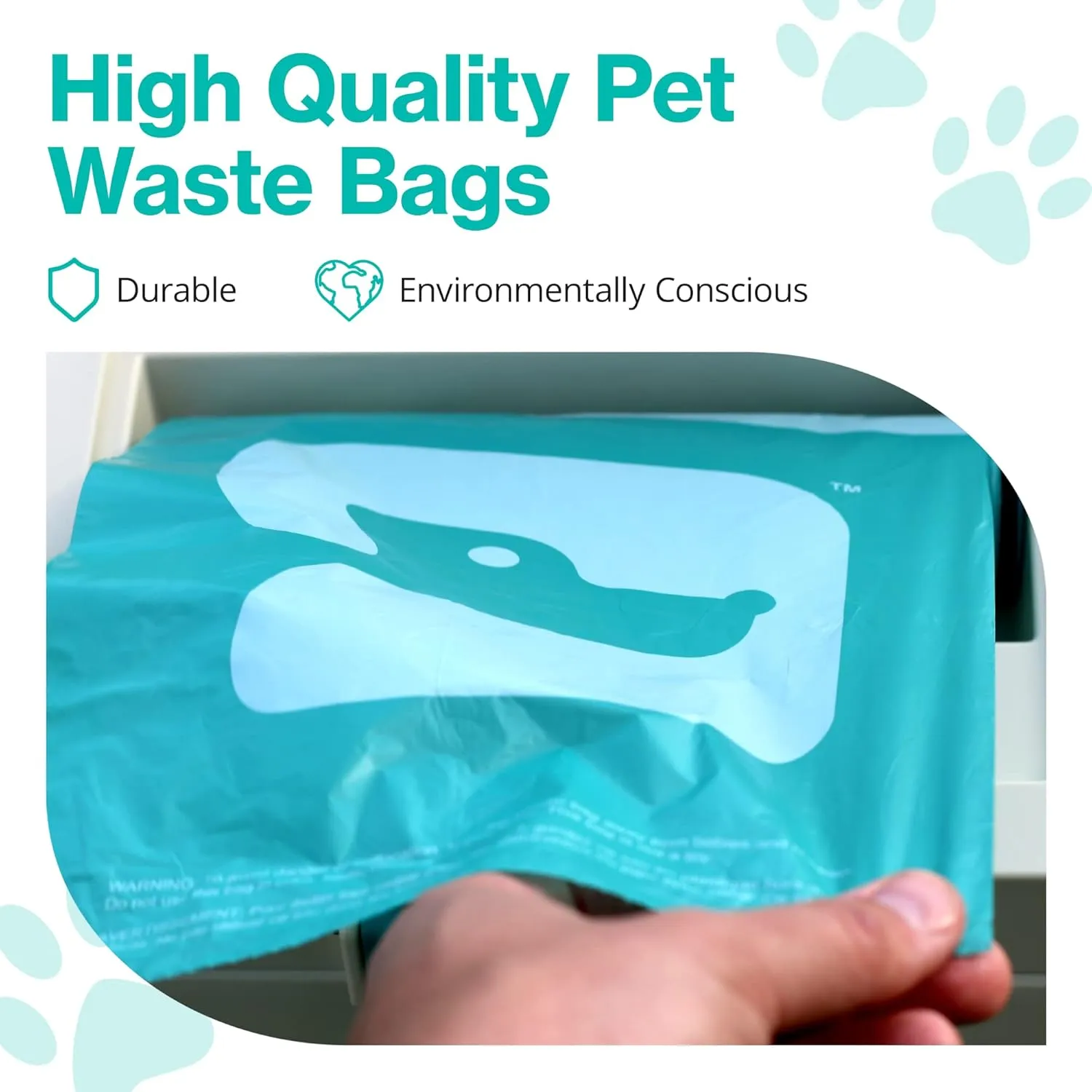 PawPail Dog Poop Bags with Activated Carbon Filter - Standard Roll | 1 Roll of 200 Pet Waste Bags