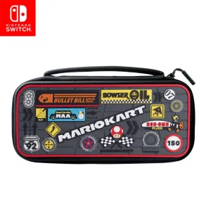 PDP Travel Case Plus with Wrist Strap, Built-in Stand & Storage Pockets - Compatible with Nintendo Switch/Lite/OLED - Mario Kart Sponsors