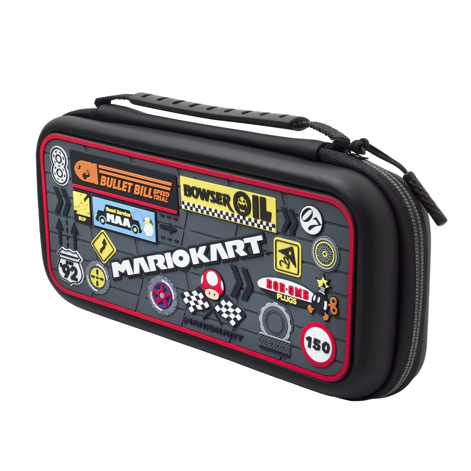 PDP Travel Case Plus with Wrist Strap, Built-in Stand & Storage Pockets - Compatible with Nintendo Switch/Lite/OLED - Mario Kart Sponsors
