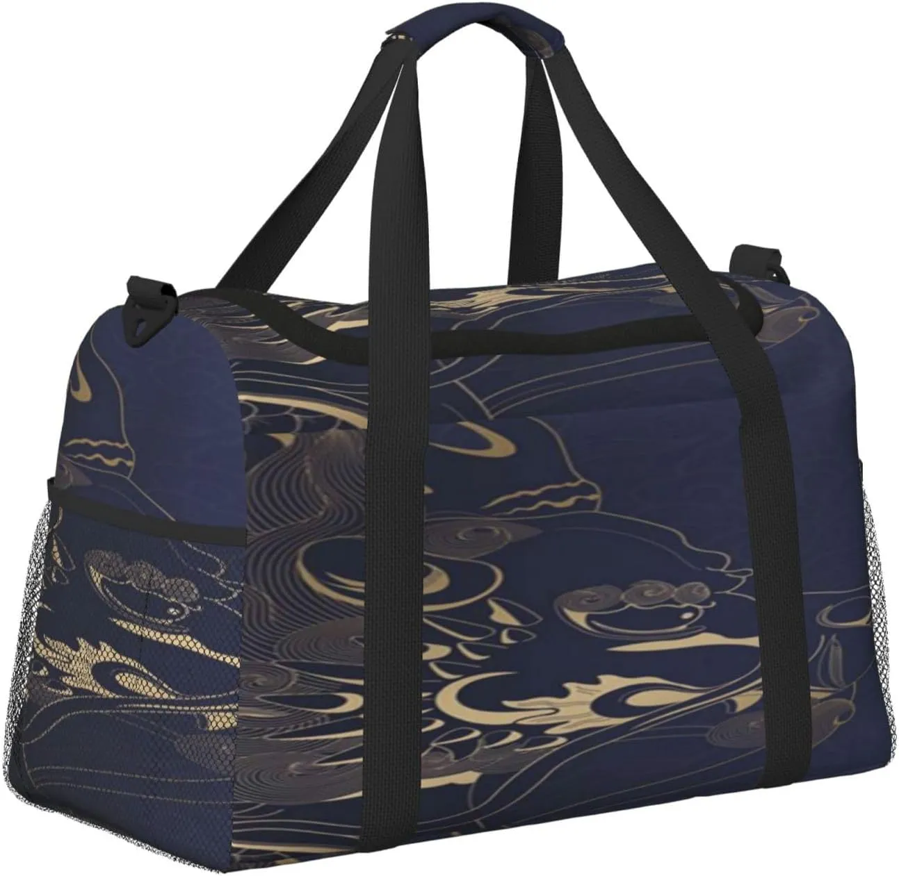 Peeping Lion Travel Duffel Bag Large Foldable Waterproof Overnight Bag For Beach Swim Bags Pool Sports Gym