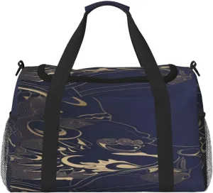 Peeping Lion Travel Duffel Bag Large Foldable Waterproof Overnight Bag For Beach Swim Bags Pool Sports Gym