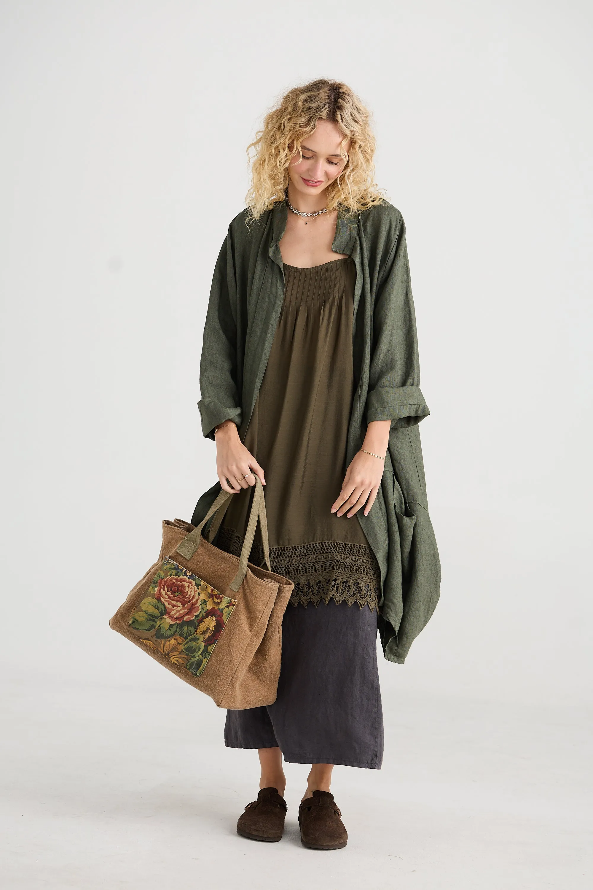 Peregrine linen Tote handbag.
