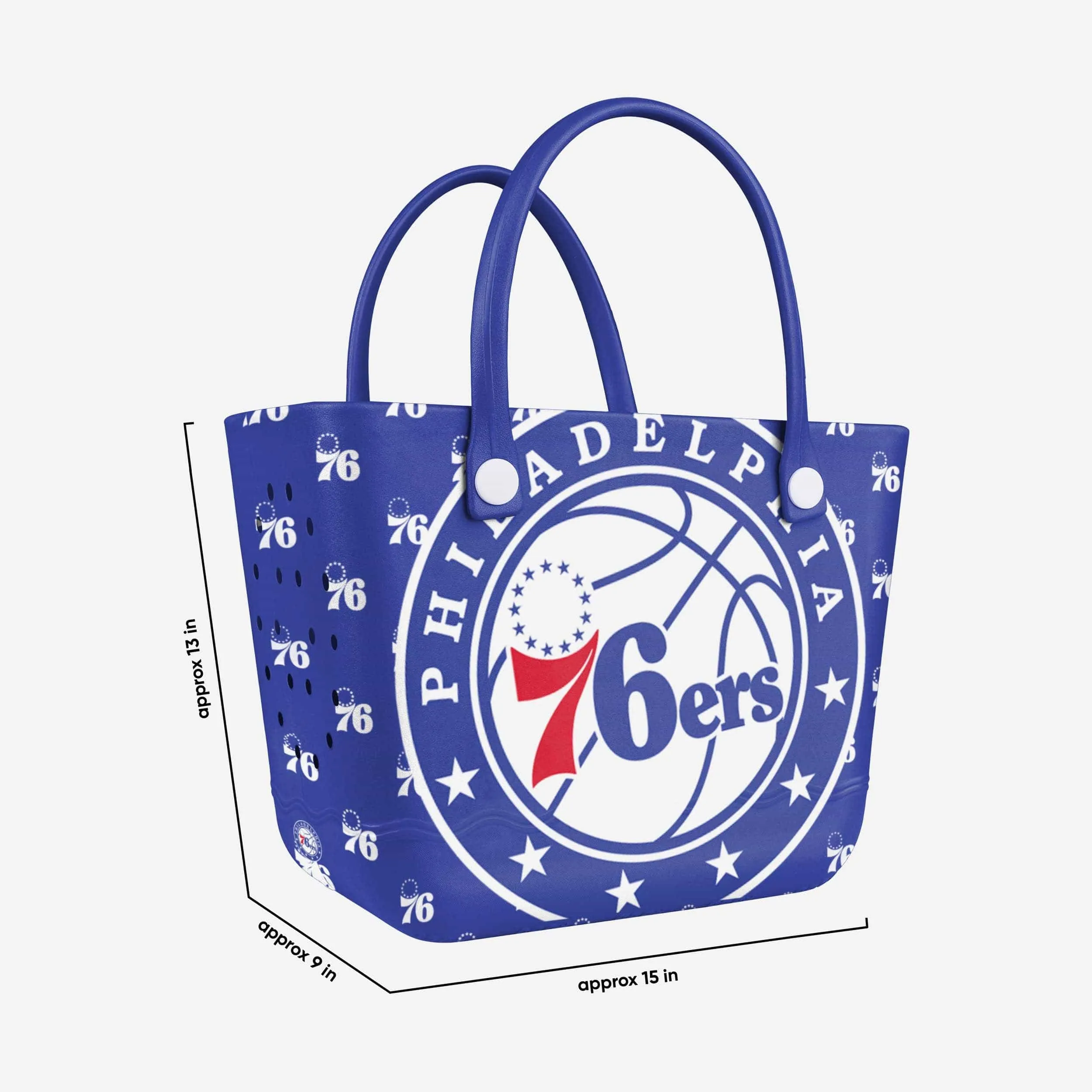 Philadelphia 76ers Big Logo Mini Print Tailgate Tote Bag