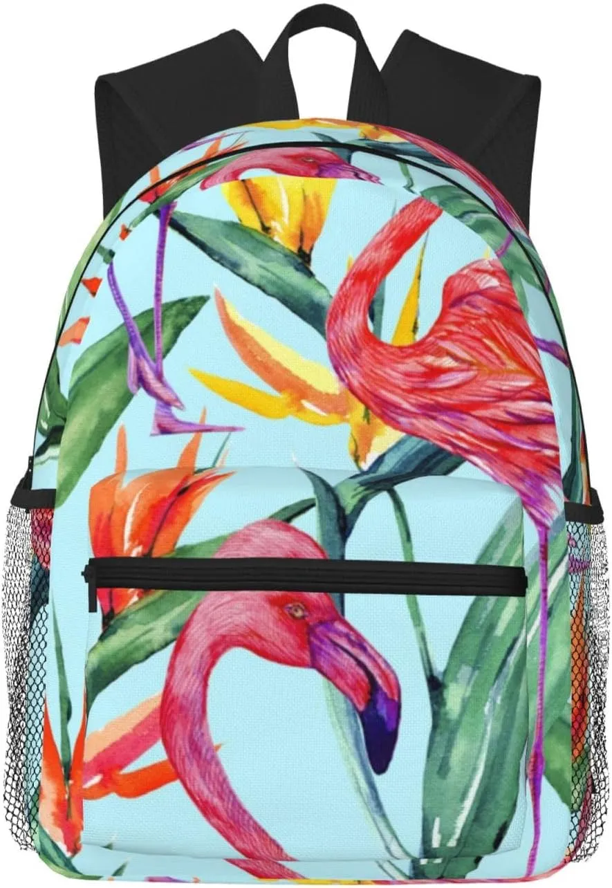 Pink Flamingo Lightweight Packable Backpack Travel Casual Hiking Daypack Foldable Backpack For Men Women