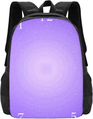 Plain Purple Illuminated Printed Design Lightweight Packable Backpack Travel Casual Hiking Daypack Foldable Backpack For Men Women