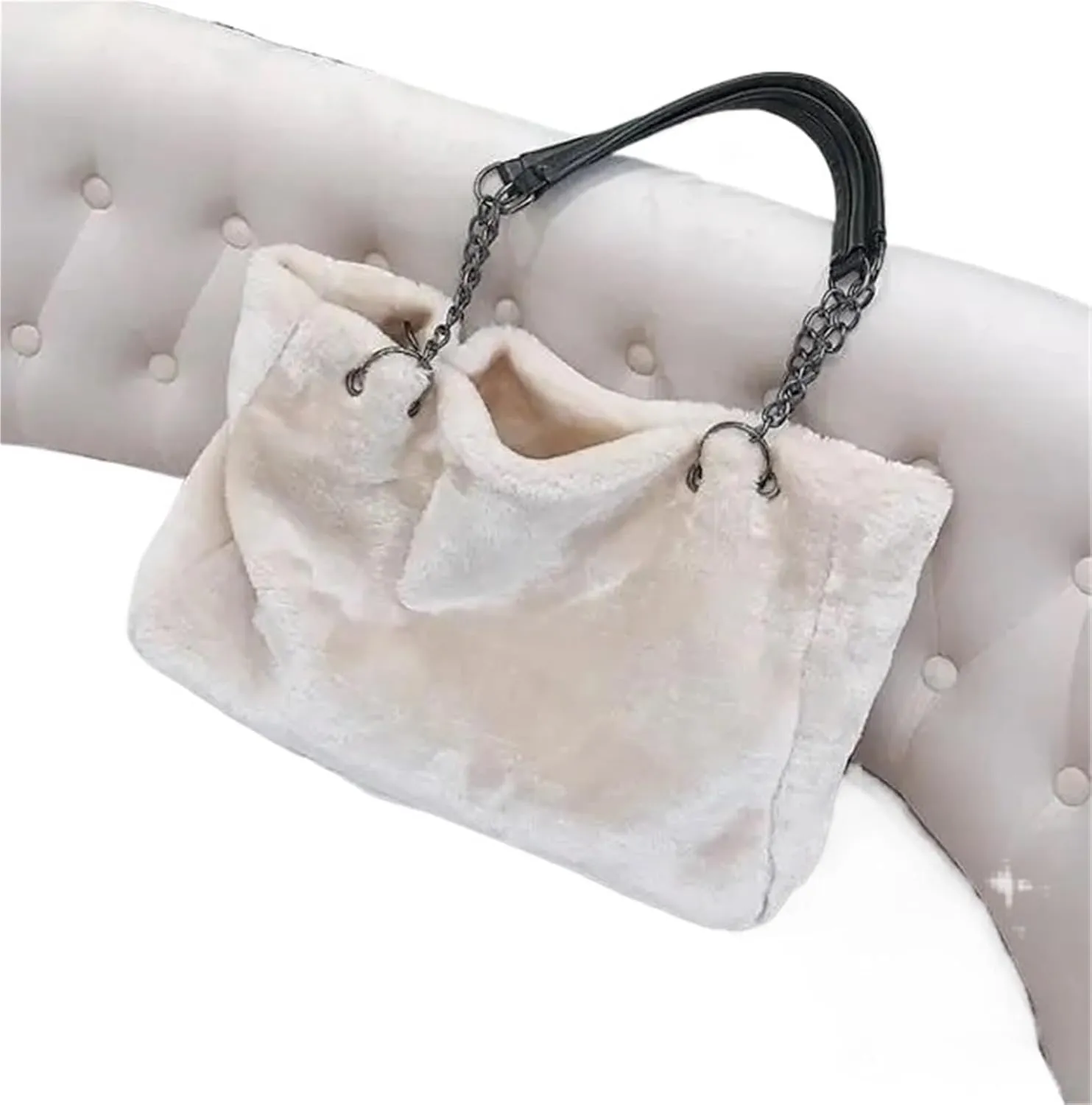 Plush Bag Handbag Fur Big Bag Large Tote Bag for Women Large Capacity Shopping Bag