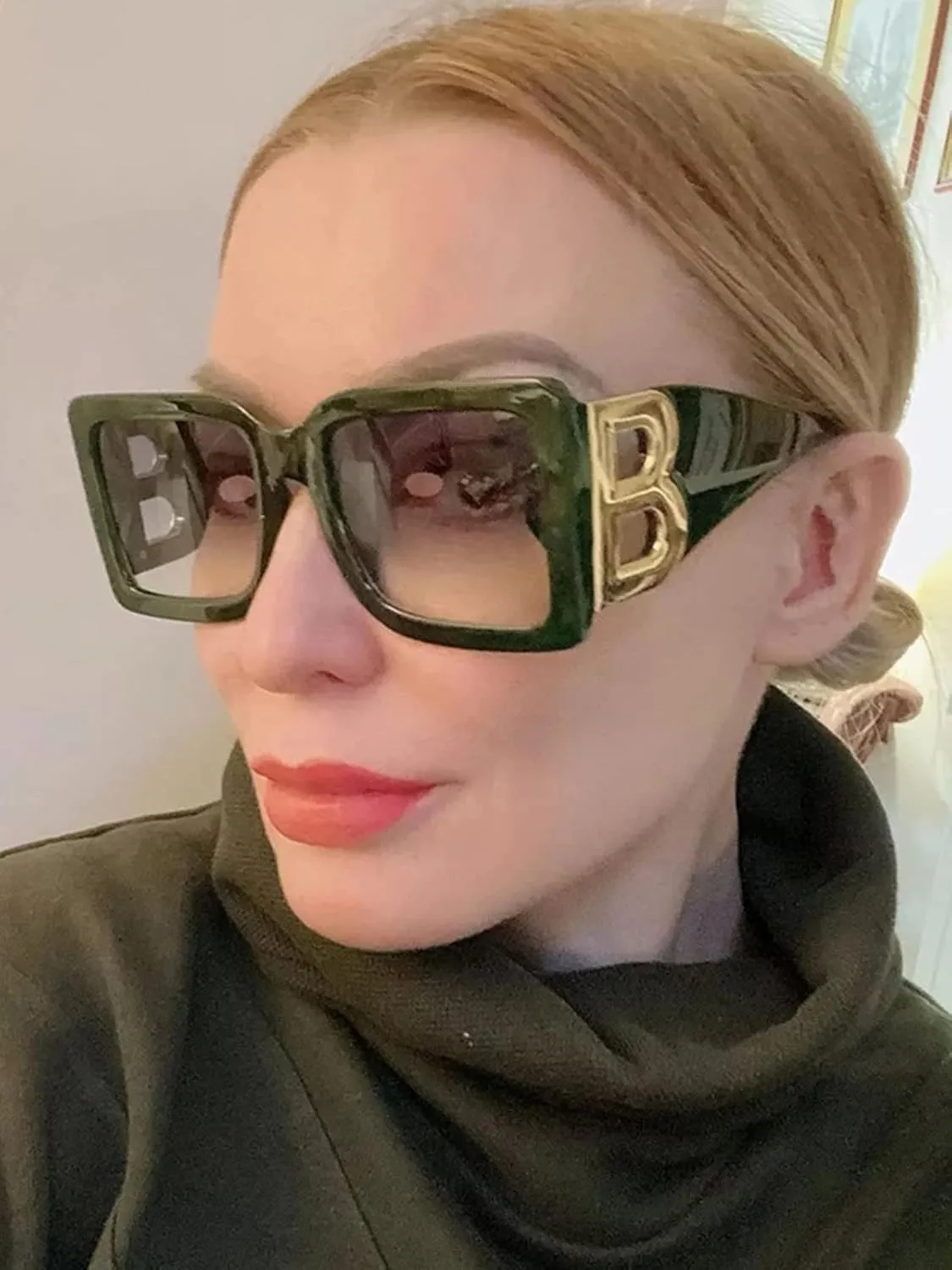 PORADAY Fashion Large Square Sunglasses for Women Men Trendy Black Thick Frame Luxury Designer Sun Glasses Modern Big Frame