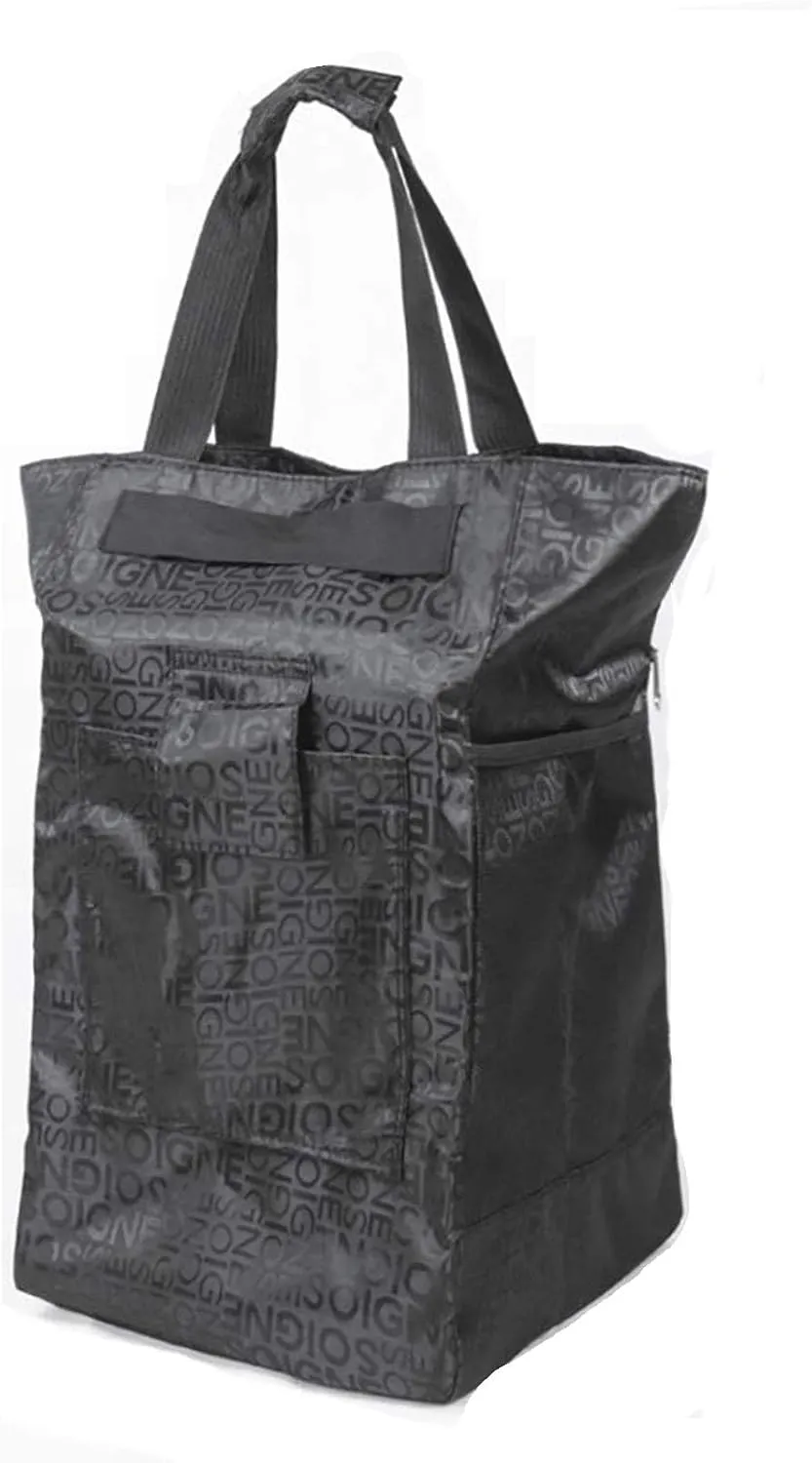 Portable Bag Oxford Cloth Storage Bag - 38L Shopping Trolley Replacement Bag, with Side Pockets Shopping Cart Bag, Reusable Waterproof Shopping Bag/Shopping Trolley Storage Bag 28 × 27× 70cm
