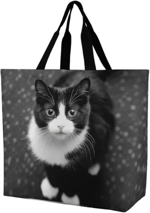 Portable Large Tote Bag for Women, Reusable Grocery Shoulder Bag Multipurpose Shopping Bags