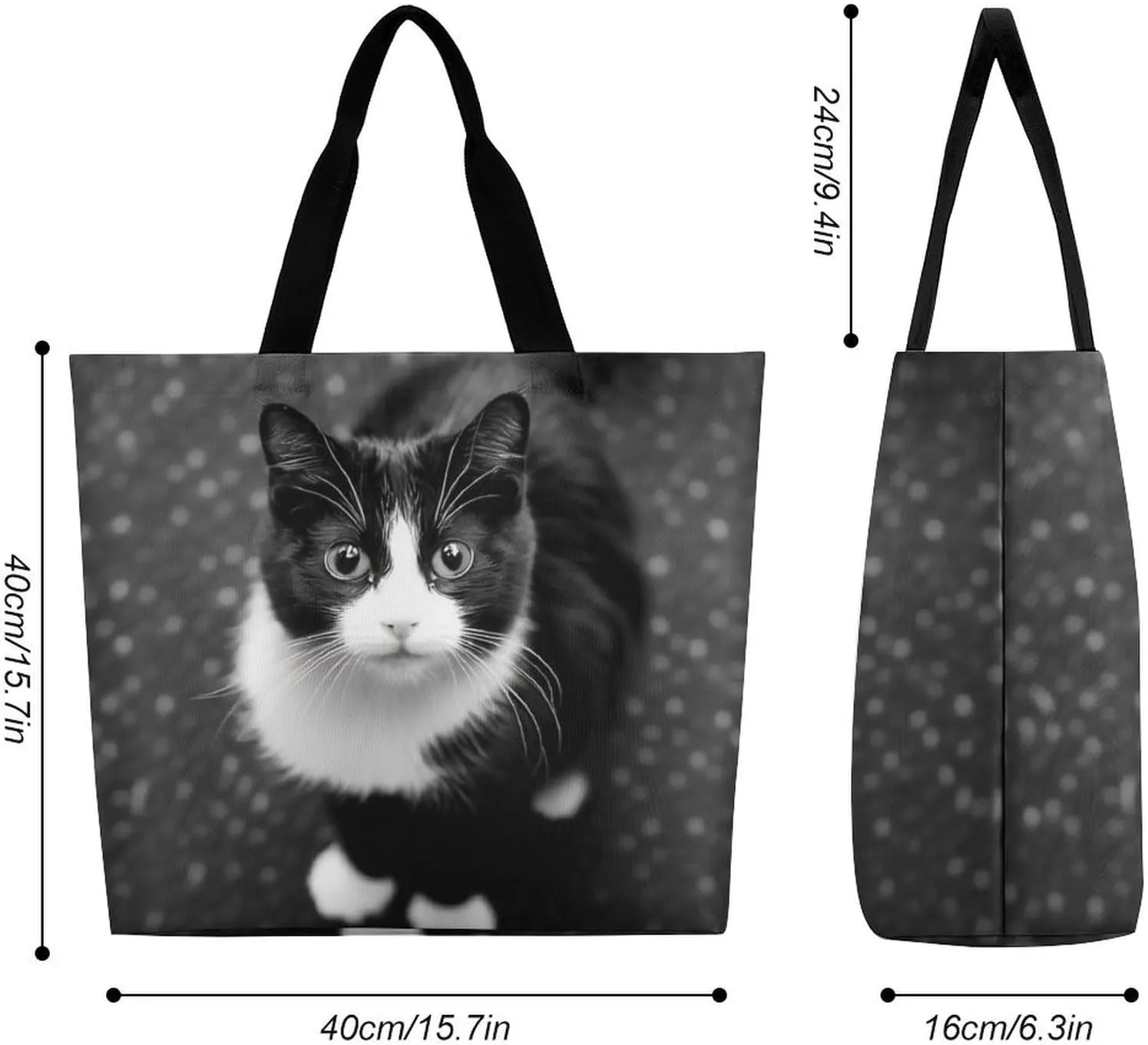 Portable Large Tote Bag for Women, Reusable Grocery Shoulder Bag Multipurpose Shopping Bags