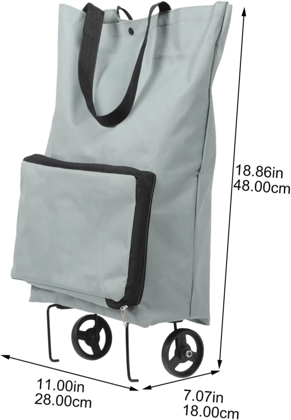 Portable Shopping Tug Bag Hand Truck Zippered Storage Bags Foldable Grocery Bag Colapsable Shopping Cart