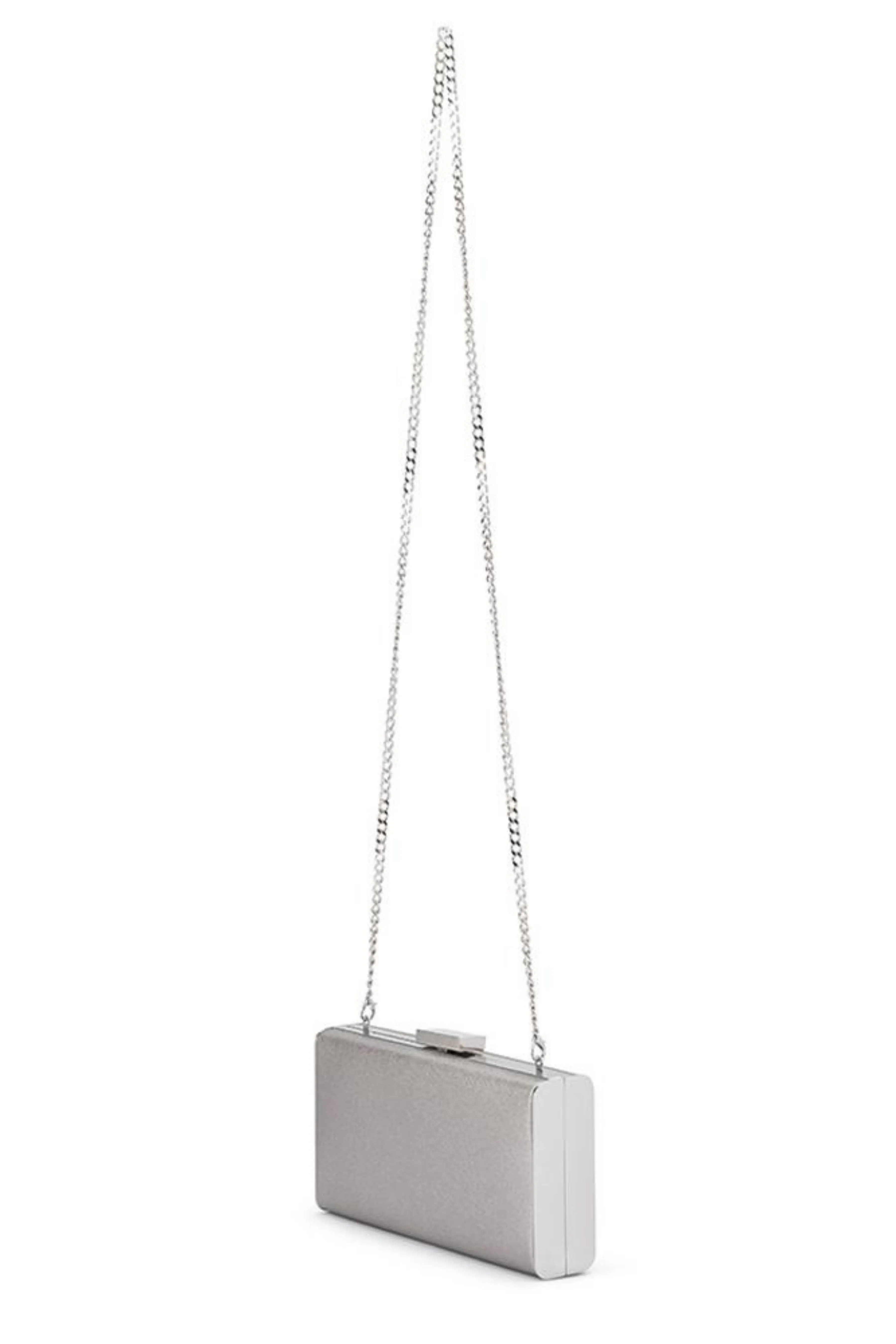 Precious Metallic Slimline Clutch - Silver