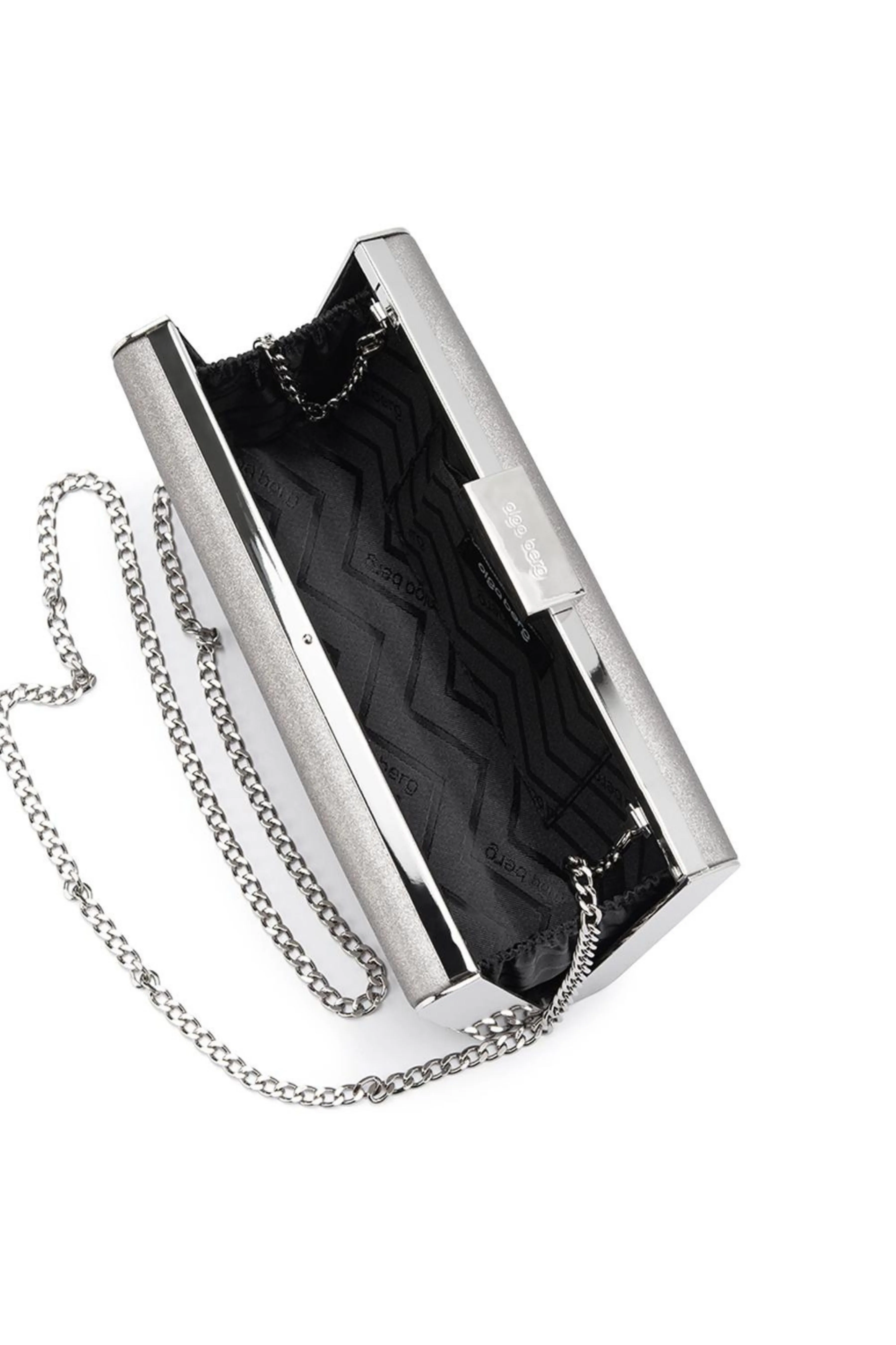 Precious Metallic Slimline Clutch - Silver