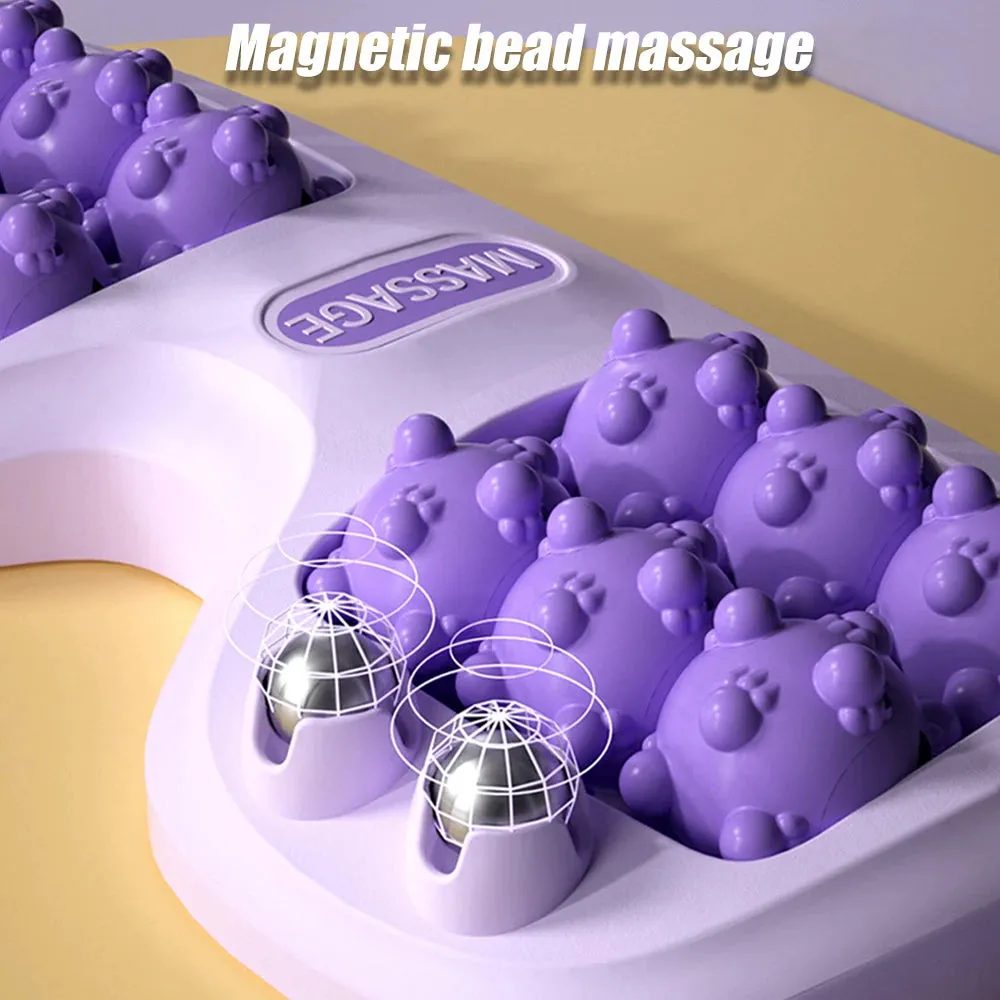 Premium Dual Foot Massager Roller for Plantar Fasciitis Relief, Deep Heel & Arch Pain, Stress Relief & Relaxation, Portable Acupressure Foot Massage Tool with Magnetic Beads for Blood Circulation