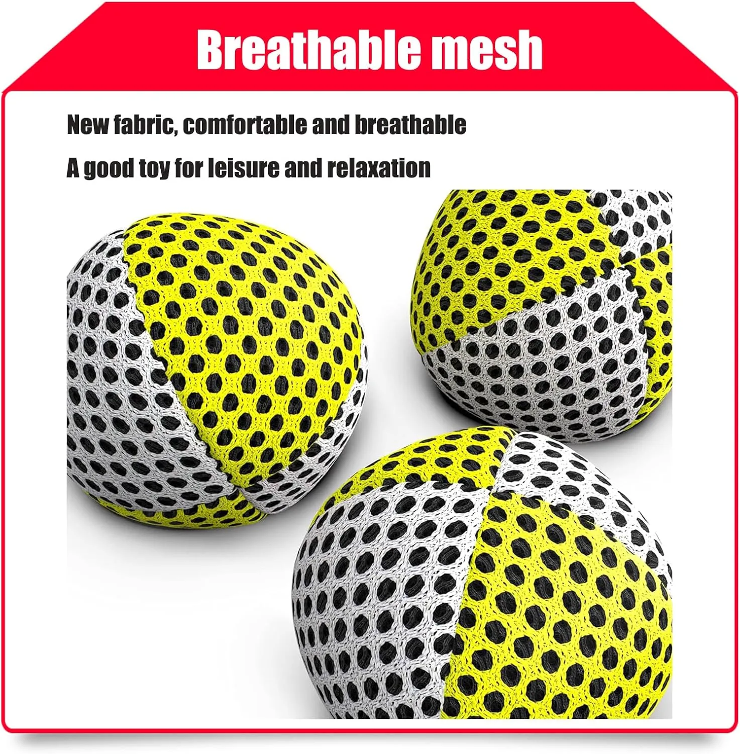 Premium Juggling Balls Set of 3 - Soft & Durable Bean Bags for Beginners & Professionals, 2-Layer Net Design, Easy to Juggle, Includes Carry Case (Yellow, L)