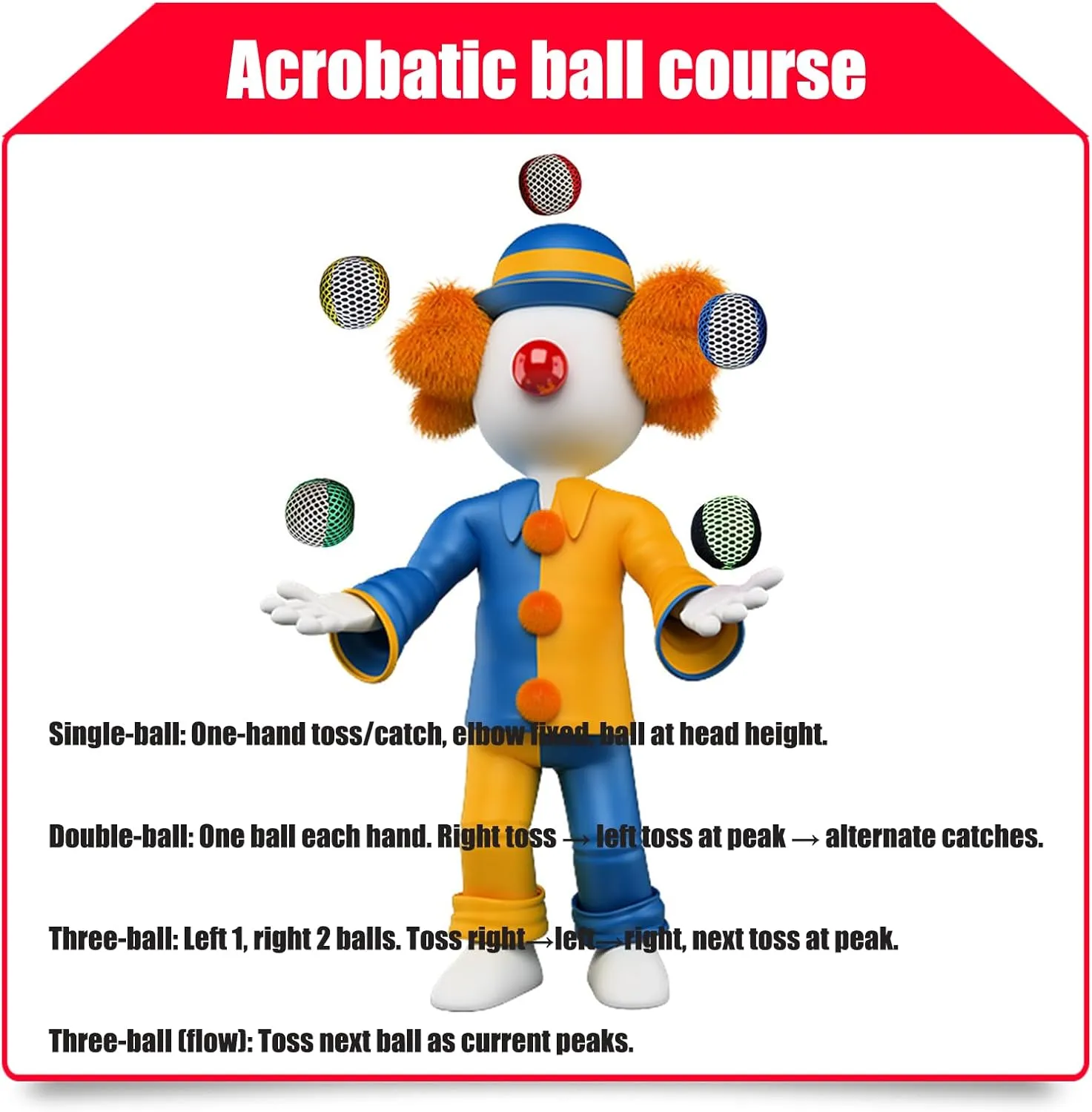 Premium Juggling Balls Set of 3 - Soft & Durable Bean Bags for Beginners & Professionals, 2-Layer Net Design, Easy to Juggle, Includes Carry Case (Yellow, L)