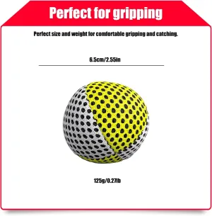 Premium Juggling Balls Set of 3 - Soft & Durable Bean Bags for Beginners & Professionals, 2-Layer Net Design, Easy to Juggle, Includes Carry Case (Yellow, L)