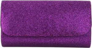 Premium Small Metallic Glitter Flap Clutch Evening Bag Handbag